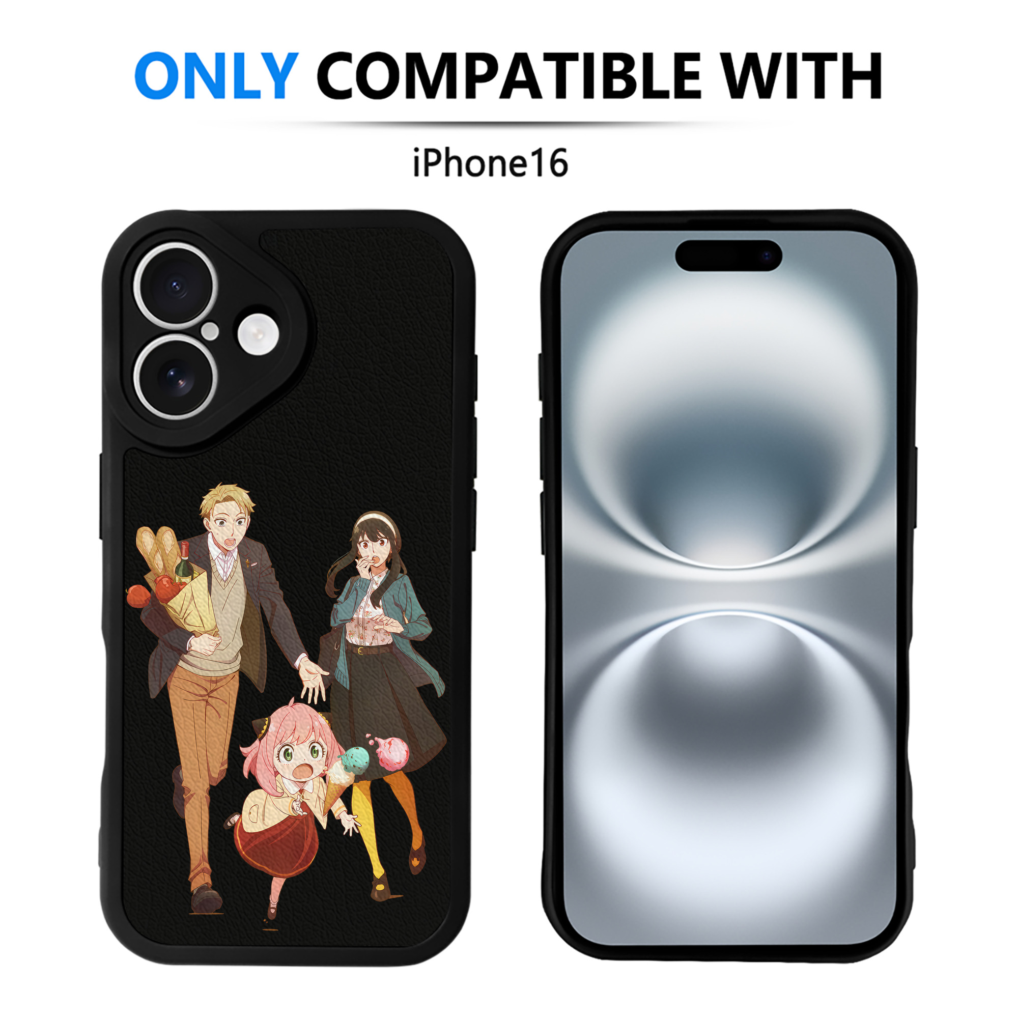 （画像用） SPY×FAMILY间谍家家酒 【iPhone 16シリーズ対応】シリコンスマホケース（レザー調） 材質：シリコン